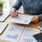 Persona revisando documentación financiera antes de solicitar una hipoteca